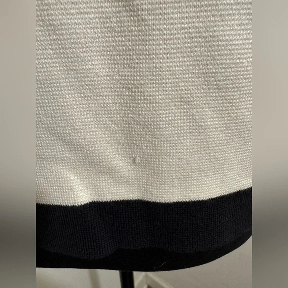 kate spade color block cardigan in white with black accents size small - Picture 8 of 10